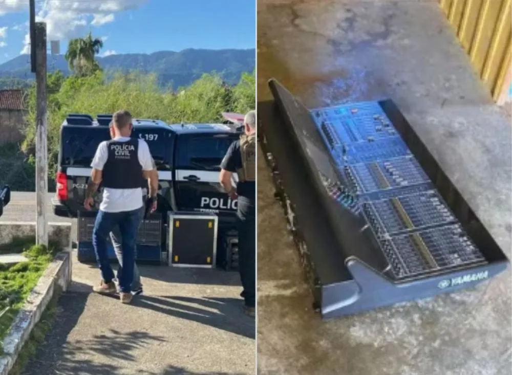 Polícia recupera equipamentos de som de R$ 375 mil furtados de caminhão durante acidente na região do Vale do Ribeira / Foto: Divulgação Polícia Civil